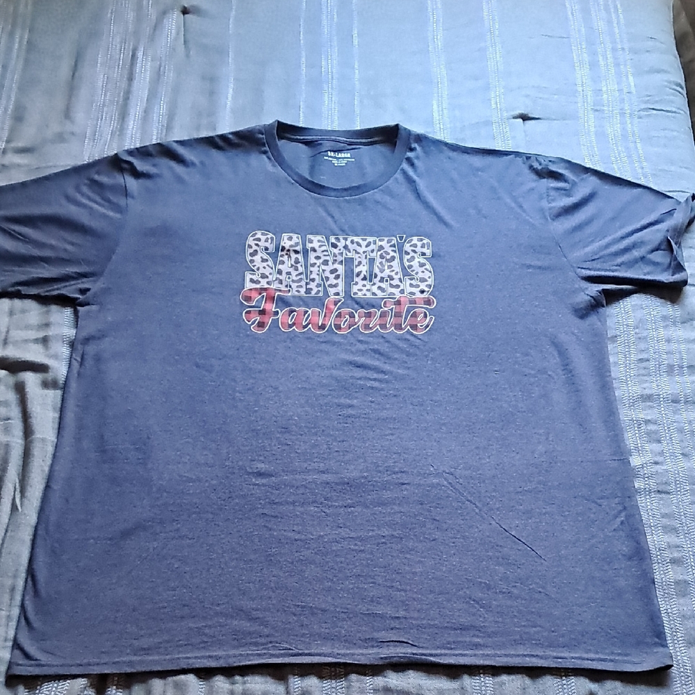 Gildan Grey Santa's Favorite Short Sleeve Tee